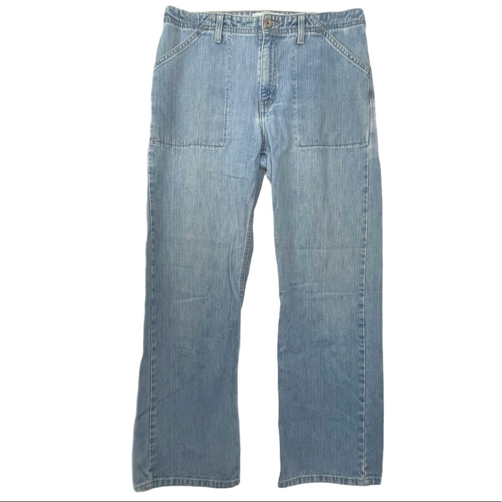 Y2K Vintage Tommy Hilfiger Wide‎ Leg Cargo Light Wash Retro Jeans 8